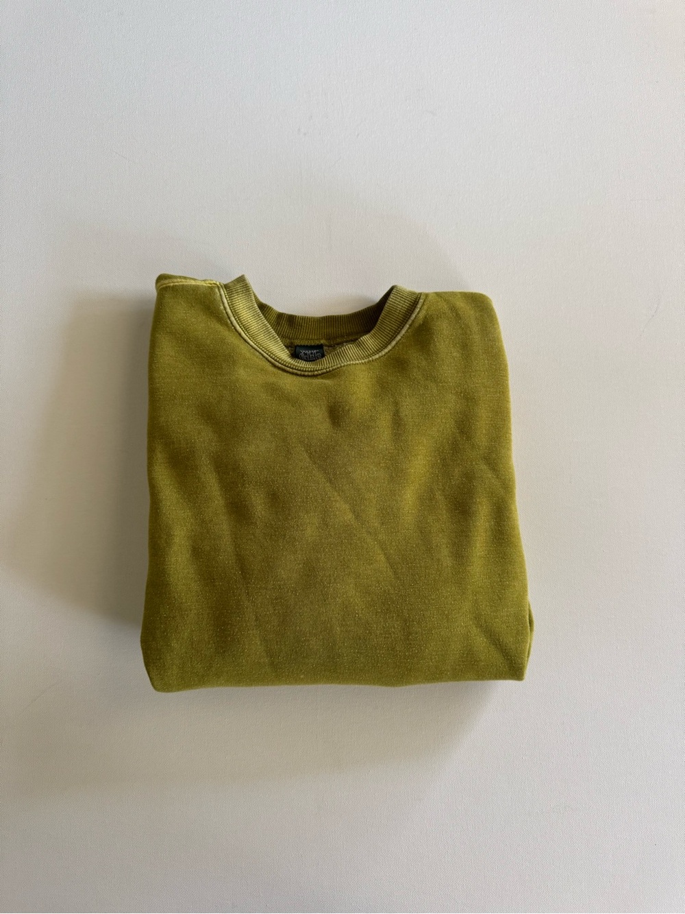 Wild Fable Distressed Olive Green  Oversized Crewneck Sweater
